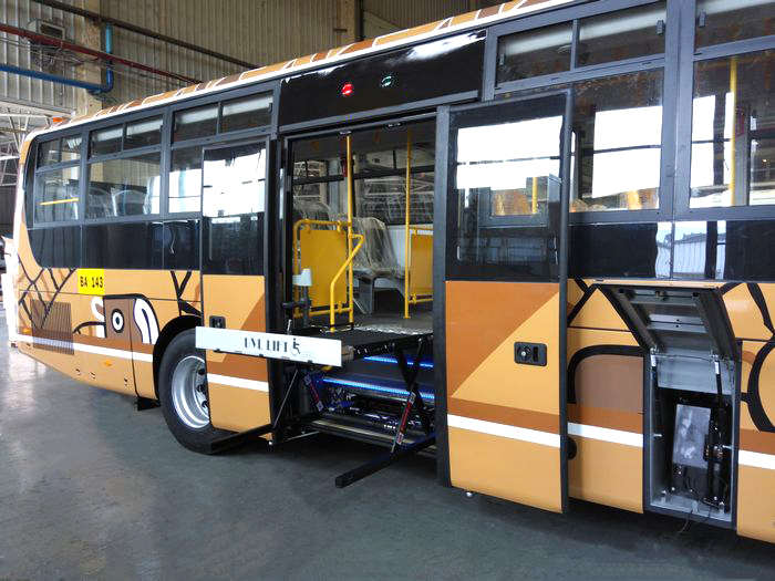 Wheelchair Lift in bus step